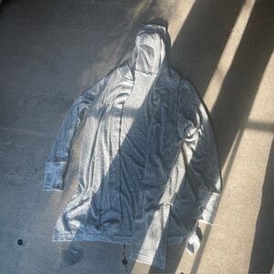 Women's Member's Mark  Super Soft Cardigan Long sleeves Thumb Hole Gray large